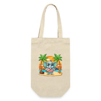 Elefant Lustige Cartoon Sommer Strand Sonnenbrille - Geschenkbeutel für Flaschen - Natur - Vorne