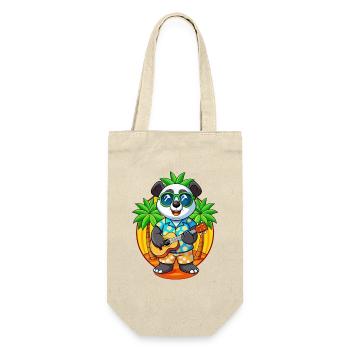 Lustige Panda Sommer Strand Sonnenbrille Hawaiianisch - Geschenkbeutel für Flaschen - Natur - Vorne