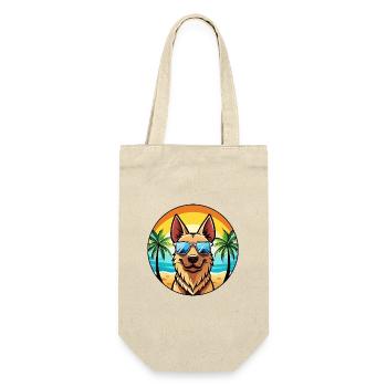 Berger Hollandais Chien Race Dessin Animé Lunettes De Soleil Plage - Sac à bouteille - nature - Devant