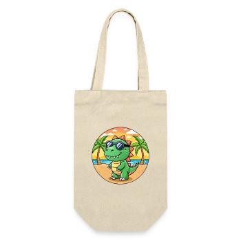 Dinosaurier Lustige Cartoon Sommer Strand Sonnenbrille - Geschenkbeutel für Flaschen - Natur - Vorne