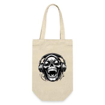 DJ Laughing Skull Headphones - Gift Bag for Bottles - nature - Front