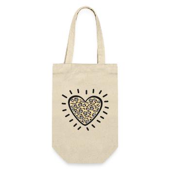 Leopard Heart Burst - Gift Bag for Bottles - nature - Front