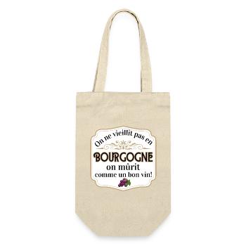 Bourgogne: Mûrir comme un bon vin - Sac à bouteille - nature - Devant