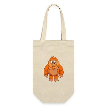 Big Foot Niedliche Maskottchen Zeichentrickfigur Kawaii - Geschenkbeutel für Flaschen - Natur - Vorne
