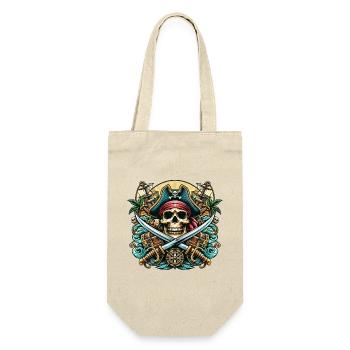 Pirate Logo - Gift Bag for Bottles - nature - Front