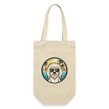 Komondor Hunderasse Cartoon Sonnenbrille Strand - Geschenkbeutel für Flaschen - Natur - Vorne