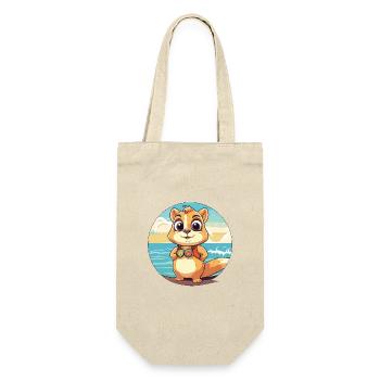 Chipmunk Aquarell Cartoon Kawaii Clipart Tier - Geschenkbeutel für Flaschen - Natur - Vorne