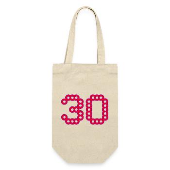 30. 30 YEARS. 30th ANNIVERSARY. 30 YEARS ANNIVERSARY. - Gift Bag for Bottles - nature - Front
