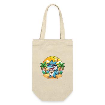 Hai Lustige Cartoon Sommer Strand Sonnenbrille - Geschenkbeutel für Flaschen - Natur - Vorne