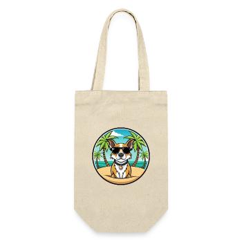 Braque Auvergne Hunderasse Cartoon Sonnenbrille Strand - Geschenkbeutel für Flaschen - Natur - Vorne