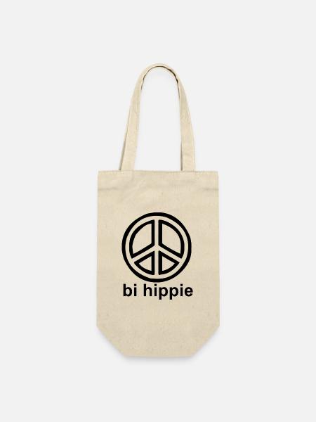 bi hippie - pride Design - Geschenkbeutel für Flaschen - Natur