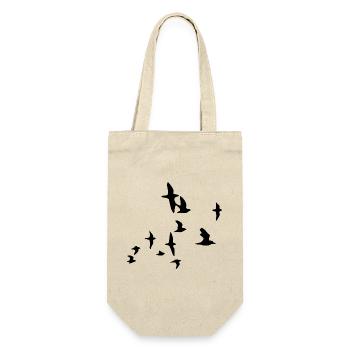 birds - Geschenkbeutel für Flaschen - Natur - Vorne