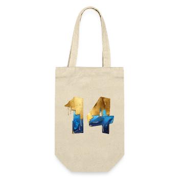 NO. 14 NUMBER 14 COOL 14TH BIRTHDAY - Gift Bag for Bottles - nature - Front