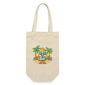 Ente Lustige Cartoon Sommer Strand Sonnenbrille - Geschenkbeutel für Flaschen - Natur - Vorne