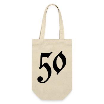 50. 50 YEARS. 50th ANNIVERSARY. 50 YEARS ANNIVERSARY. - Gift Bag for Bottles - nature - Front