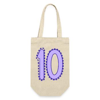 10. 10 YEARS. 10th ANNIVERSARY. 10 YEAR ANNIVERSARY. - Gift Bag for Bottles - nature - Front