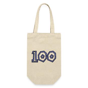 100. 100 YEARS. 100th ANNIVERSARY. 100 BIRTHDAY - Gift Bag for Bottles - nature - Front