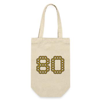 80. 80 ANS. 80e ANNIVERSAIRE. ANNIVERSAIRE 80 ANS. - Sac à bouteille - nature - Devant