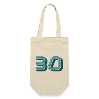 30. 30 YEARS. 30th ANNIVERSARY. 30 YEARS ANNIVERSARY. - Gift Bag for Bottles - nature - Front