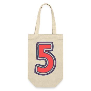 5. 5 YEARS. 5th ANNIVERSARY. 5 YEAR ANNIVERSARY - Gift Bag for Bottles - nature - Front