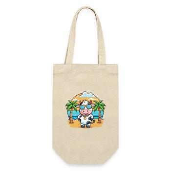 Kuh Lustige Cartoon Sommer Strand Sonnenbrille - Geschenkbeutel für Flaschen - Natur - Vorne