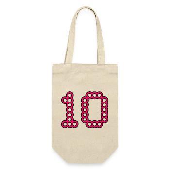 10. 10 YEARS. 10th ANNIVERSARY. 10 YEAR ANNIVERSARY. - Gift Bag for Bottles - nature - Front