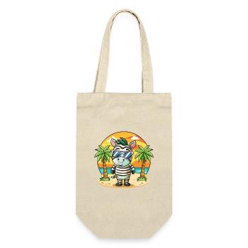 Zebra Lustige Cartoon Sommer Strand Sonnenbrille - Geschenkbeutel für Flaschen - Natur - Vorne