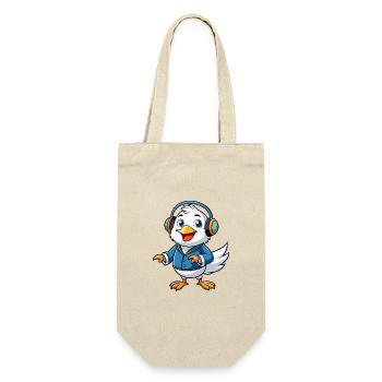 Mouette Funny Cartoon Character Musique de casque - Sac à bouteille - nature - Devant