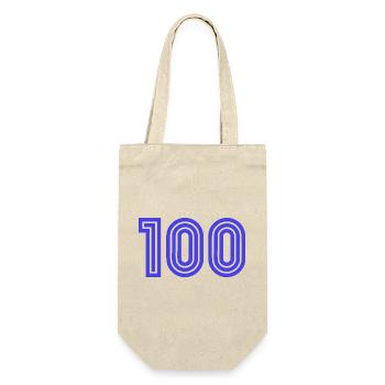 100. 100 ANS. 100e ANNIVERSAIRE. ANNIVERSAIRE 100 - Sac à bouteille - nature - Devant