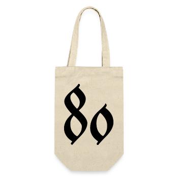 80. 80 ANS. 80e ANNIVERSAIRE. ANNIVERSAIRE 80 ANS. - Sac à bouteille - nature - Devant