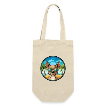 Mexikanische haarlose Hunderasse Cartoon Sonnenbrille Strand - Geschenkbeutel für Flaschen - Natur - Vorne