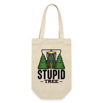 Stupide arbre Disc Golf disant cadeau Frisbee - Sac à bouteille - nature - Devant