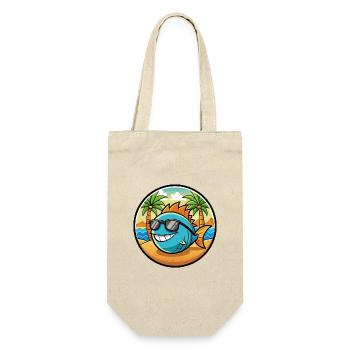 Fisch Lustige Cartoon Sommer Strand Sonnenbrille Aufkleber - Geschenkbeutel für Flaschen - Natur - Vorne