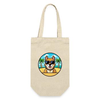 Alano Español Hunderasse Cartoon Sonnenbrille Strand - Geschenkbeutel für Flaschen - Natur - Vorne