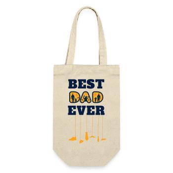 best dad ever - Geschenkbeutel für Flaschen - Natur - Vorne
