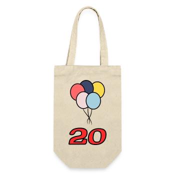 20. 20 YEARS. 20th ANNIVERSARY. 20 YEARS ANNIVERSARY. - Gift Bag for Bottles - nature - Front