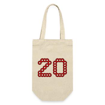 20. 20 YEARS. 20th ANNIVERSARY. 20 YEARS ANNIVERSARY. - Gift Bag for Bottles - nature - Front