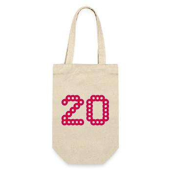 20. 20 YEARS. 20th ANNIVERSARY. 20 YEARS ANNIVERSARY. - Gift Bag for Bottles - nature - Front