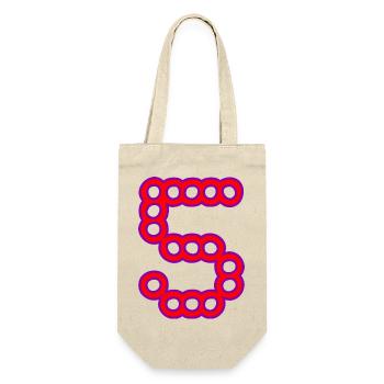 5. ANNIVERSARY. 5 YEARS. 5th ANNIVERSARY - Gift Bag for Bottles - nature - Front