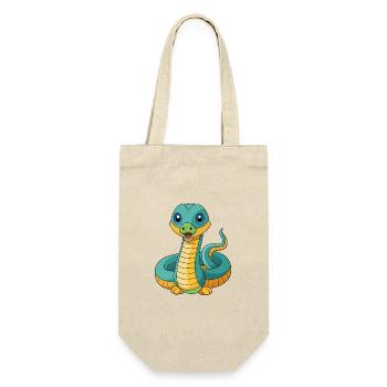 Anaconda Mascotte mignonne Personnage de dessin animé Kawaii - Sac à bouteille - nature - Devant