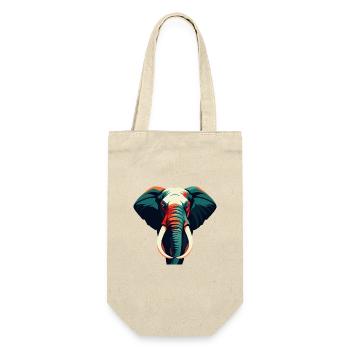 Elephant Cartoon Character Colorful Pet Animal - Gift Bag for Bottles - nature - Front