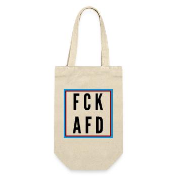 AFD Nein Danke! - Geschenkbeutel für Flaschen - Natur - Vorne