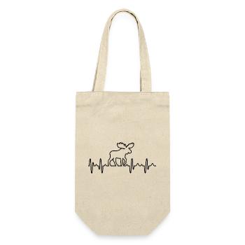 Elch moose Moose elch EKG - Geschenkbeutel für Flaschen - Natur - Vorne