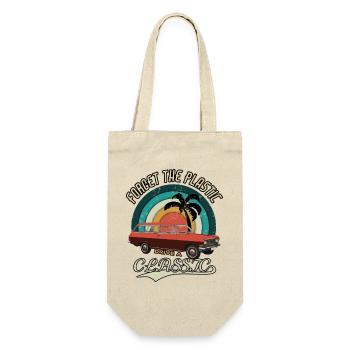 Vintage Drive the classics Oldtimer Classic Car - Gift Bag for Bottles - nature - Front