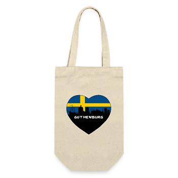 Flaggen-Skyline-Reise-Andenken Göteborgs Schweden - Geschenkbeutel für Flaschen - Natur - Vorne