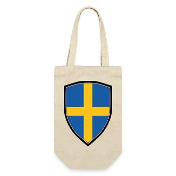 SWEDEN FLAG SHIELD - Sac à bouteille - nature - Devant