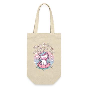 Keep Calm And Unicorn On! - Gift Bag for Bottles - nature - Front