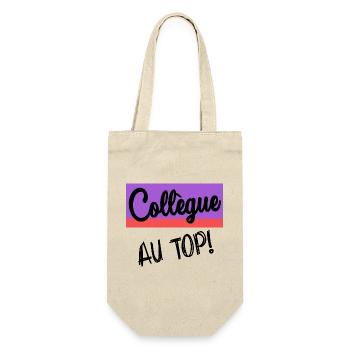 COLLEAGUE. START. EMPLOYMENT. HUMOR. MANAGER. CHIEF - Gift Bag for Bottles - nature - Front