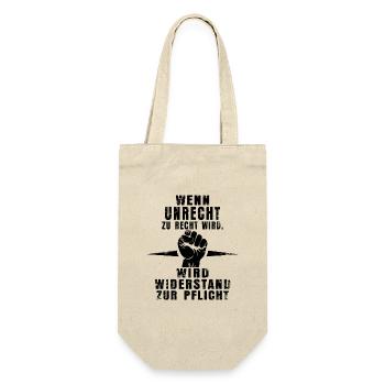 Resistance Is Mandatory - Statement Shirt - Gift Bag for Bottles - nature - Front
