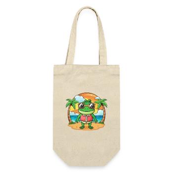 Frosch Lustige Cartoon Sommer Strand Sonnenbrille - Geschenkbeutel für Flaschen - Natur - Vorne